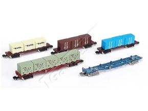 5 Container Wagons Set B